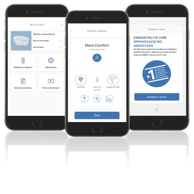 Aplikácia Geberit Home App pre sprchovacie WC 